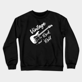 Vintage Rock and Roll art with electric guitar Crewneck Sweatshirt